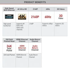 Barkan 30ft High Speed HDMI Cable, 4K Ultra HD, 60Hz, Black by Barkan a Better Point of View 7 Barkan 30ft High Speed HDMI Cable, 4K Ultra HD, 60Hz, Black by Barkan a Better Point of View -Electro Gear Shop barkan a better point of view telephone cords hd91e1 4f 1000