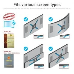 Barkan 13 in to 39 in Full Motion - 3 Movement Flat Single Arm TV Wall Mount, up to 55 lbs by Barkan a Better Point of View -Electro Gear Shop barkan a better point of view tv mounts 2300 b 4f 1000