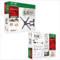 Barkan 29 in. to 65 in. Full Motion - 4 Movement Flat / Curved TV Wall Mount, Black, Patented, Touch & Tilt, UL Listed by Barkan a Better Point of View -Electro Gear Shop barkan a better point of view tv mounts 3400 b 44 1000