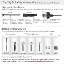 Barkan 29" to 56" Full Motion - 4 Movement Flat / Curved TV Wall Mount, Black, Patented, Touch & Tilt, Screen Leveling by Barkan a Better Point of View 16 Barkan 29" to 56" Full Motion - 4 Movement Flat / Curved TV Wall Mount, Black, Patented, Touch & Tilt, Screen Leveling by Barkan a Better Point of View -Electro Gear Shop barkan a better point of view tv mounts 3420 online b 4f 1000