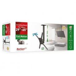 Barkan 29" to 65" Full Motion - 3 Movement Flat/Curved TV Ceiling Mount, White & Black, Telescopic Adjustment by Barkan a Better Point of View 15 Barkan 29" to 65" Full Motion - 3 Movement Flat/Curved TV Ceiling Mount, White & Black, Telescopic Adjustment by Barkan a Better Point of View -Electro Gear Shop barkan a better point of view tv mounts 3500b b 76 1000