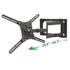 Barkan 13 - 80 inch Full Motion - 4 Movement Flat / Curved TV Wall Mount Black Extremely Extendable Very Low Profile by Barkan a Better Point of View -Electro Gear Shop barkan a better point of view tv mounts 4400 b c3 1000