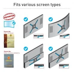 Barkan 13 in. - 65 in. Swivel, Tilt Flat/Curved TV Wall Mount Patented to Fit Various Screen Types Touch, Tilt in Black by Barkan a Better Point of View -Electro Gear Shop barkan a better point of view tv mounts bm320 4f 1000