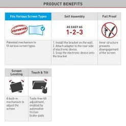 Barkan 13 in. - 65 in. Swivel, Tilt Flat/Curved TV Wall Mount Patented to Fit Various Screen Types Touch, Tilt in Black by Barkan a Better Point of View -Electro Gear Shop barkan a better point of view tv mounts bm320 76 1000