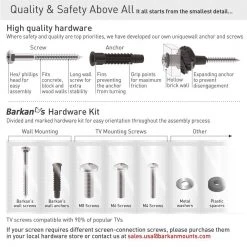 Barkan 13 in. to 65 in. Full Motion 4-Movement Extremely Extendable Extra Long Flat/Curved TV Wall Mount in Black by Barkan a Better Point of View 17 Barkan 13 in. to 65 in. Full Motion 4-Movement Extremely Extendable Extra Long Flat/Curved TV Wall Mount in Black by Barkan a Better Point of View -Electro Gear Shop barkan a better point of view tv mounts bm343xl 1f 1000