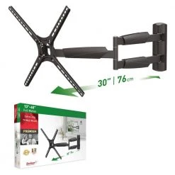 Barkan 13 in. to 65 in. Full Motion 4-Movement Extremely Extendable Extra Long Flat/Curved TV Wall Mount in Black by Barkan a Better Point of View