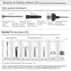 Barkan 13 - 83 in. Full Motion - 4 Movement Extra Long TV Wall Mount Black Extremely Extendable Cable Management by Barkan a Better Point of View -Electro Gear Shop barkan a better point of view tv mounts bm443xl 4f 1000