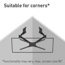 Barkan 13 in. to 90 in. Black Full Motion - 4 Movement Long Dual Arm Premium Flat/Curved TV Wall Mount by Barkan a Better Point of View -Electro Gear Shop barkan a better point of view tv mounts bm464lp 66 1000