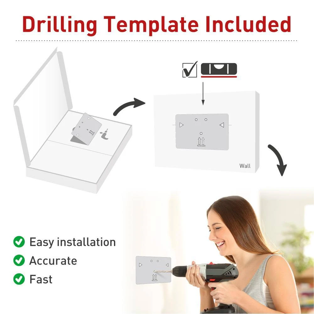 Barkan 13 in. to 90 in. Full Motion - 4 Movement Long Dual Arm Flat/Curved TV Wall Mount White Extremely Extendable by Barkan a Better Point of View 10 Barkan 13 in. to 90 in. Full Motion - 4 Movement Long Dual Arm Flat/Curved TV Wall Mount White Extremely Extendable by Barkan a Better Point of View - Image 10