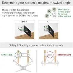 Barkan 13 in. - 80 in. Full Motion - 4 Movement Extra Long Dual Arm Flat/Curved TV Wall Mount White Extremely Extendable by Barkan a Better Point of View -Electro Gear Shop barkan a better point of view tv mounts bm464xlw c3 1000