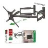 Barkan 13 in. x 90 in. Full Motion 4 Movement Extra Long and Stable Premium Flat/Curved TV Wall Mount Black by Barkan a Better Point of View
