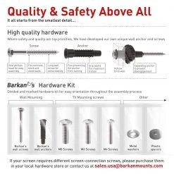 Barkan Adjustable Mount for Media Devices Safety Strap, Easy Assembly in Black by Barkan a Better Point of View 15 Barkan Adjustable Mount for Media Devices Safety Strap, Easy Assembly in Black by Barkan a Better Point of View -Electro Gear Shop barkan a better point of view tv mounts bm80 76 1000