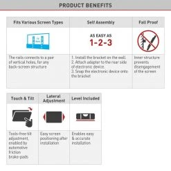 Barkan 13" to 60" Tilt TV Wall Mount + 6ft HDMI Cable, Black, Continuous Tilt, Bubble Level Included, Lateral Adjustment by Barkan a Better Point of View 11 Barkan 13" to 60" Tilt TV Wall Mount + 6ft HDMI Cable, Black, Continuous Tilt, Bubble Level Included, Lateral Adjustment by Barkan a Better Point of View -Electro Gear Shop barkan a better point of view tv mounts chd310 b 1d 1000