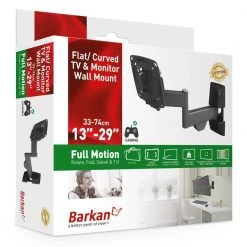 Barkan 13 in to 29 in Full Motion - 4 Movement Flat / Curved TV / Monitor Wall Mount, up to 33 lbs, UL certified by Barkan a Better Point of View -Electro Gear Shop barkan a better point of view tv mounts e140 b 44 1000