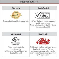 Barkan 13 in to 29 in Full Motion - 4 Movement Flat / Curved TV / Monitor Wall Mount, up to 33 lbs, UL certified by Barkan a Better Point of View -Electro Gear Shop barkan a better point of view tv mounts e140 b 76 1000