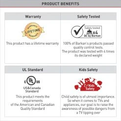 Barkan 13" to 29" Full Motion - 4 Movement Flat / Curved TV & Monitor Wall Mount, Black, Very Low Profile, UL Listed by Barkan a Better Point of View -Electro Gear Shop barkan a better point of view tv mounts e140 online b 76 1000