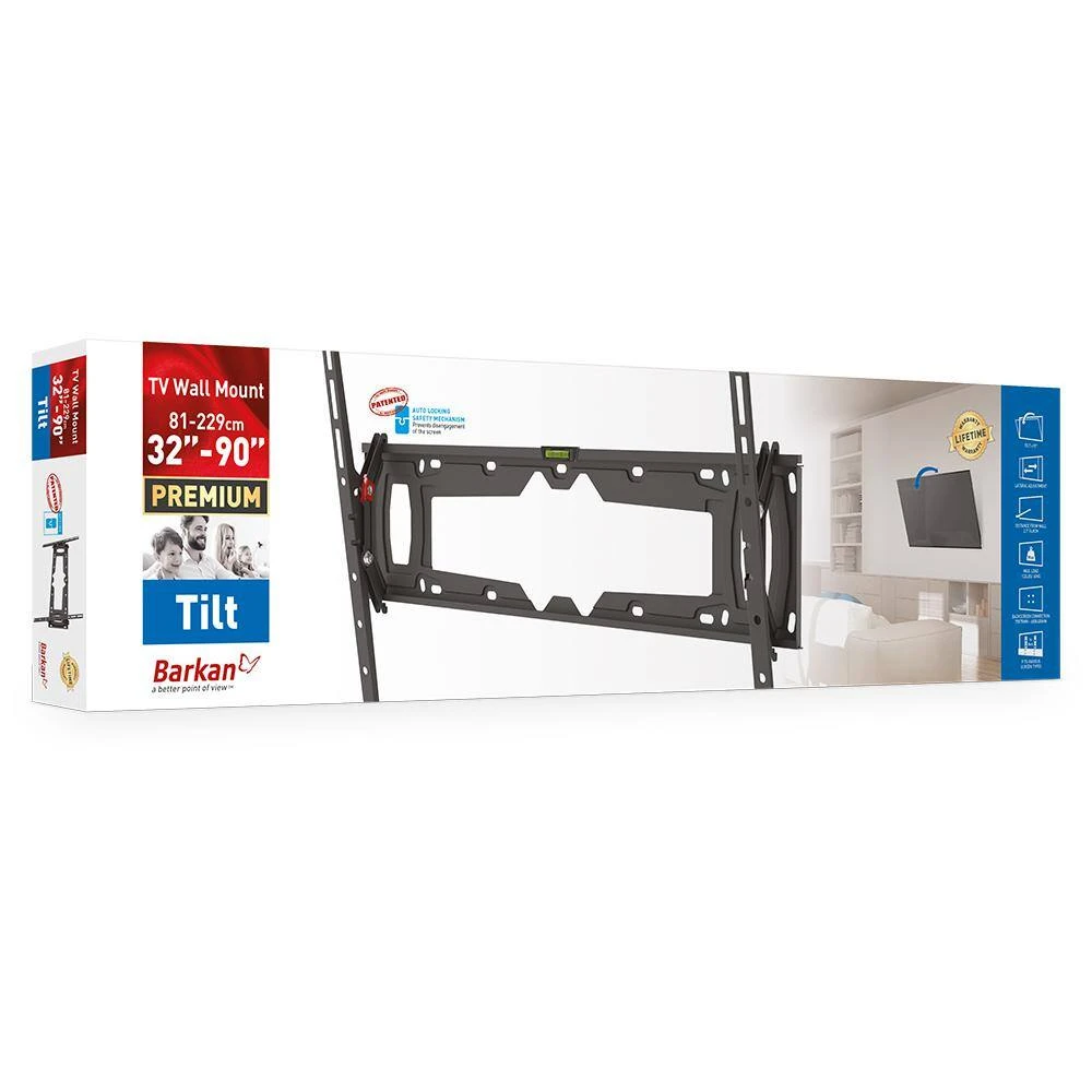 Barkan 32 in to 90 in Tilt Flat / Curved TV Wall Mount, up to 132 lbs by Barkan a Better Point of View 8 Barkan 32 in to 90 in Tilt Flat / Curved TV Wall Mount, up to 132 lbs by Barkan a Better Point of View - Image 8
