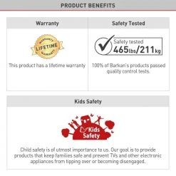 Barkan 32" to 90" Tilt Flat / Curved TV Wall Mount, Black, Auto Locking Patent, Touch & Tilt, Bubble Level Included by Barkan a Better Point of View -Electro Gear Shop barkan a better point of view tv mounts e410 online b 1d 1000