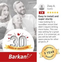 Barkan 13" to 80" Soundbar Mount, Black, Universal, Easy Assembly, No Drill by Barkan a Better Point of View 11 Barkan 13" to 80" Soundbar Mount, Black, Universal, Easy Assembly, No Drill by Barkan a Better Point of View -Electro Gear Shop barkan a better point of view tv mounts e820 online b 4f 1000