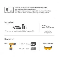 Barkan 13 in. - 65 in. Tilt Floor Stand TV Mount Black Patented to Fit Various Screen Types Screen Leveling by Barkan a Better Point of View -Electro Gear Shop barkan a better point of view tv mounts fs310t 44 1000