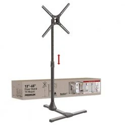 Barkan 13 in. - 65 in. Tilt Floor Stand TV Mount Black Patented to Fit Various Screen Types Screen Leveling by Barkan a Better Point of View