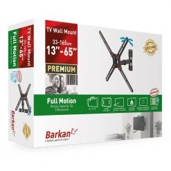 Barkan 29" to 65" Full Motion - 3 Movement TV Wall Mount, Black, Touch & Tilt, Screen Leveling by Barkan a Better Point of View 15 Barkan 29" to 65" Full Motion - 3 Movement TV Wall Mount, Black, Touch & Tilt, Screen Leveling by Barkan a Better Point of View -Electro Gear Shop barkan a better point of view tv mounts l3tvm b 4f 1000