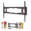 Barkan 29" to 75" Fixed No Stud Flat / Curved TV Wall Mount for Drywall, Black, No Drill, Very Low Profile by Barkan a Better Point of View