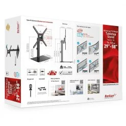Barkan 29" to 58" Swivel & Tilt - 3 Movement Flat / Curved TV Tabletop Stand, Black, Patented, Vertical Adjustment by Barkan a Better Point of View -Electro Gear Shop barkan a better point of view tv mounts s320 b 66 1000