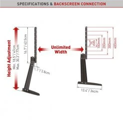 Barkan 32 in. to 70 in. Fixed Flat/Curved TV Mount Tabletop Stand Legs Base in Black Fits All VESA Anti-Scratch by Barkan a Better Point of View -Electro Gear Shop barkan a better point of view tv mounts s40 b c3 1000