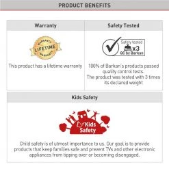 Barkan 32 in. to 70 in. Fixed Flat/Curved TV Mount Tabletop Stand Legs Base in Black Fits All VESA Anti-Scratch by Barkan a Better Point of View -Electro Gear Shop barkan a better point of view tv mounts s40 b fa 1000