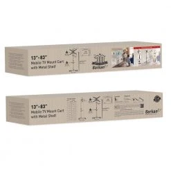 Barkan 13 - 83 in. Tilt Mobile TV Mount Cart with Metal Shelf Black Patented to Fit Various Screen Types Fall Proof by Barkan a Better Point of View 16 Barkan 13 - 83 in. Tilt Mobile TV Mount Cart with Metal Shelf Black Patented to Fit Various Screen Types Fall Proof by Barkan a Better Point of View -Electro Gear Shop barkan a better point of view tv mounts sw411h 1f 1000