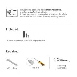 Barkan 13 - 83 in. Tilt Mobile TV Mount Cart with Metal Shelf Black Patented to Fit Various Screen Types Fall Proof by Barkan a Better Point of View 18 Barkan 13 - 83 in. Tilt Mobile TV Mount Cart with Metal Shelf Black Patented to Fit Various Screen Types Fall Proof by Barkan a Better Point of View -Electro Gear Shop barkan a better point of view tv mounts sw411h fa 1000