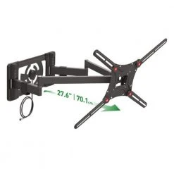 Barkan 13 in. to 90 in. Full Motion - 4 Movement Flat/Curved TV Mount with HDTV Indoor Antenna in Black by Barkan a Better Point of View