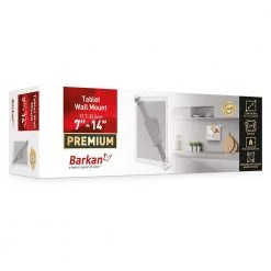 Barkan 7 in. - 14 in. Fixed Tablet Wall Mount Black Firm Tablet Clamp 360-Degree Rotation Very Low Profile by Barkan a Better Point of View -Electro Gear Shop black barkan a better point of view tablets accessories t70 1f 1000