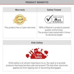 Barkan 7 in. - 14 in. Full Motion - 4 Movement Anti-Theft Tablet Wall Mount Black Very Low Profile Touch & Tilt by Barkan a Better Point of View -Electro Gear Shop black barkan a better point of view tablets accessories t72vl 66 1000