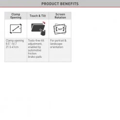 Barkan 7 in. - 14 in. Full Motion - 4 Movement Anti-Theft Tablet Wall Mount Black Very Low Profile Touch & Tilt by Barkan a Better Point of View -Electro Gear Shop black barkan a better point of view tablets accessories t72vl 76 1000