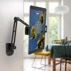 Full Motion iPad Counter and Wall Mount for 4.7 in. to 12.9 in. Screens by mount-it! -Electro Gear Shop black mount it tablets accessories mi 3789 31 1000