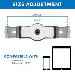 Full Motion iPad Counter and Wall Mount for 4.7 in. to 12.9 in. Screens by mount-it! -Electro Gear Shop black mount it tablets accessories mi 3789 4f 1000