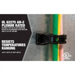 11 in. Mountable Cable Tie with 90 lbs. Tensile Strength, Black (100-Pack) by Southwire -Electro Gear Shop black southwire cable zip ties 58298640 66 1000