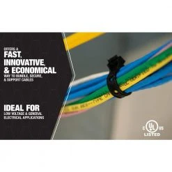 14 in. Mountable Cable Tie with 50 lbs. Tensile Strength, Black (15-Pack) by Southwire -Electro Gear Shop black southwire cable zip ties 58299040 1d 1000