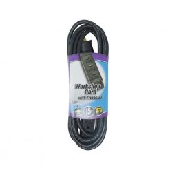 15 ft. 14/3 SJTW Trinector Vinyl Outdoor Medium-Duty Extension Cord, Black by Southwire