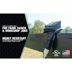 50 ft. 12/3 SJTOW AgriPro Farm/Workshop Medium-Duty Extension Cord by Southwire -Electro Gear Shop black southwire general purpose cords 64816901 fa 1000