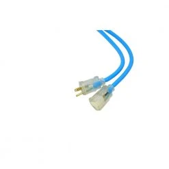 25 ft. 12/3 SJTW Extreme Low-Temp Outdoor Heavy-Duty Extension Cord with Power Light Plug by Southwire -Electro Gear Shop blue southwire general purpose cords 2437 40 1000