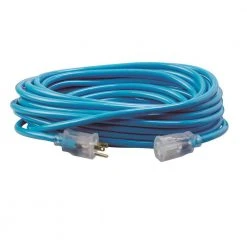 50 ft. 12/3 SJTW Hi-Visibility/Low-Temp Outdoor Heavy-Duty Extension Cord with Power Light Plug by Southwire -Electro Gear Shop blue southwire general purpose cords 2568sw0006 c3 1000