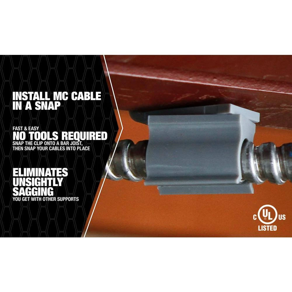 Clip-It MC/AC Bar Joist Support Clip (100-Pack) by Southwire 3 Clip-It MC/AC Bar Joist Support Clip (100-Pack) by Southwire - Image 3