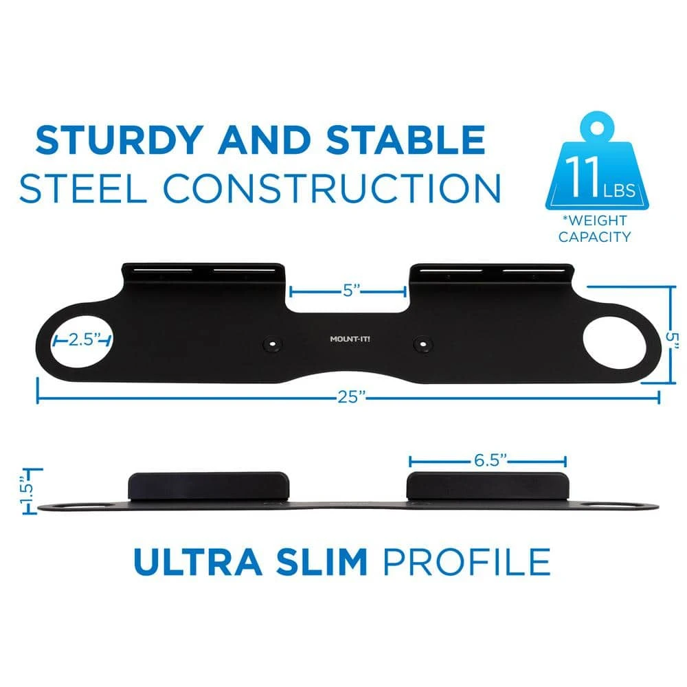 Sound Bar Wall Mounting Shelf for Sonos Beam by mount-it! 4 Sound Bar Wall Mounting Shelf for Sonos Beam by mount-it! - Image 4