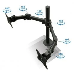 13 in. to 27 in. Full Motion Dual Monitor Desk Mount for Screens by mount-it! 9 13 in. to 27 in. Full Motion Dual Monitor Desk Mount for Screens by mount-it! -Electro Gear Shop mount it computer laptop accessories mi 1752 1f 1000