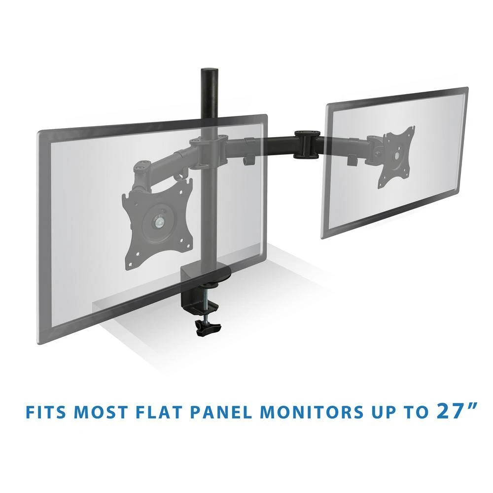 13 in. to 27 in. Full Motion Dual Monitor Desk Mount for Screens by mount-it! 2 13 in. to 27 in. Full Motion Dual Monitor Desk Mount for Screens by mount-it! - Image 2