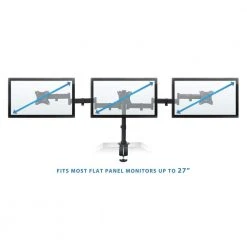 13 in. to 27 in. Screens Fully Adjustable Triple Computer Monitor Mount by mount-it! -Electro Gear Shop mount it computer laptop accessories mi 1753 4f 1000