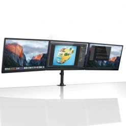 13 in. to 27 in. Screens Fully Adjustable Triple Computer Monitor Mount by mount-it! -Electro Gear Shop mount it computer laptop accessories mi 1753 c3 1000